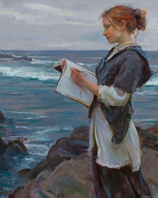 Gorgeous Nerd On The Beach New Painting By Numberss.png