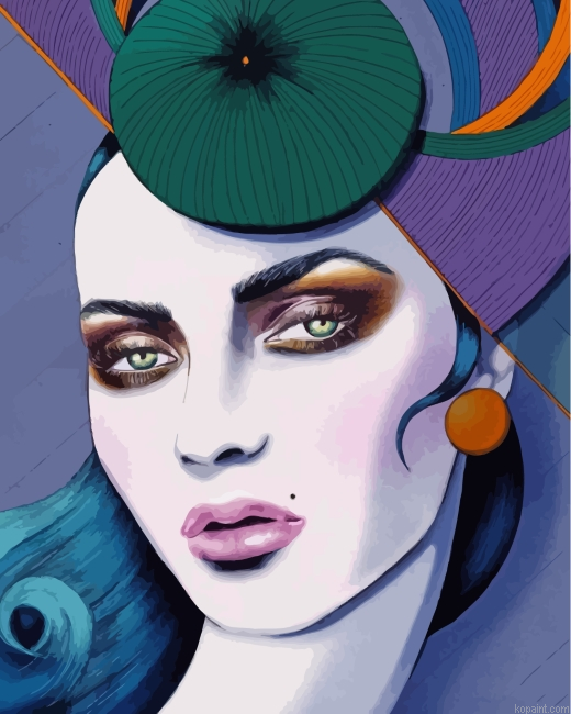 Gorgeous Woman Painting By Numberss.png