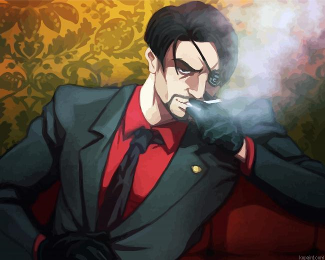 Goro Majima Smoking Painting By Numberss.png