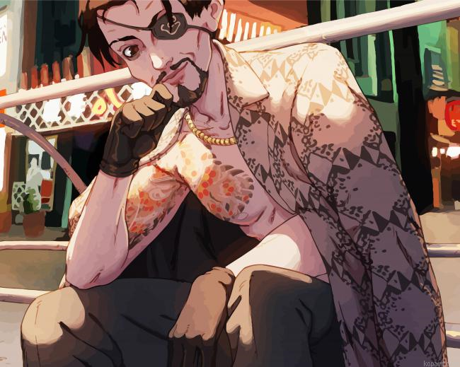 Goro Majima Yakuza Video Game Painting By Numberss.png