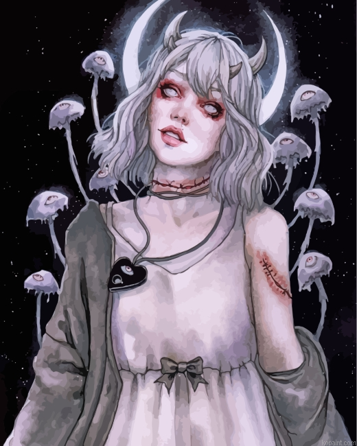 Gothic Girl Painting By Numberss.png