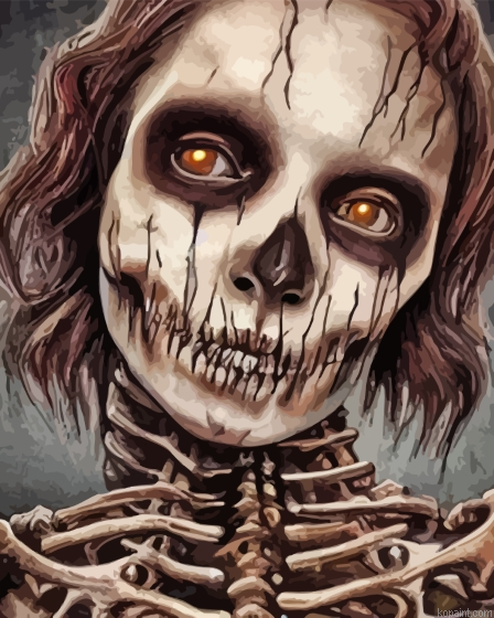 Gothic Skeleton Lady Painting By Numberss.png