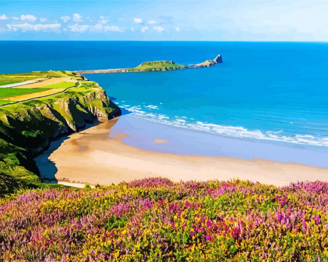 Gower Wales Seascape Painting By Numberss.png