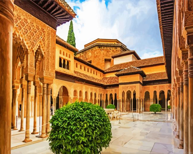 Granada Spain Alhambra Painting By Numberss.png