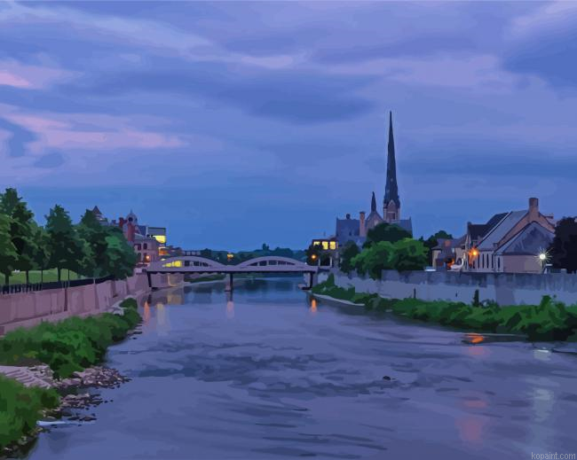 Grand River In Canada Painting By Numberss.png