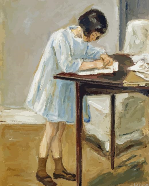 Granddaughter By Max Liebermann Painting By Numberss.png