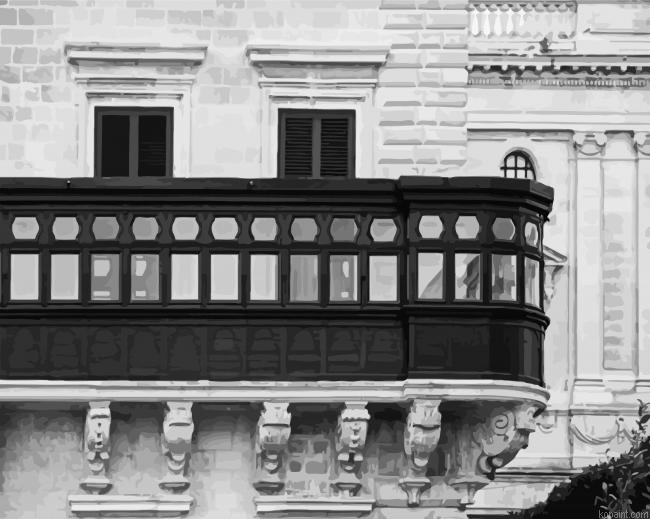Grandmaster Palace Courtyard Valetta Paint By Numbers.png