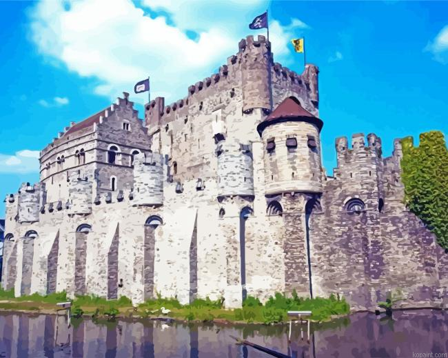 Gravensteen Ghent Illustration Painting By Numberss.png