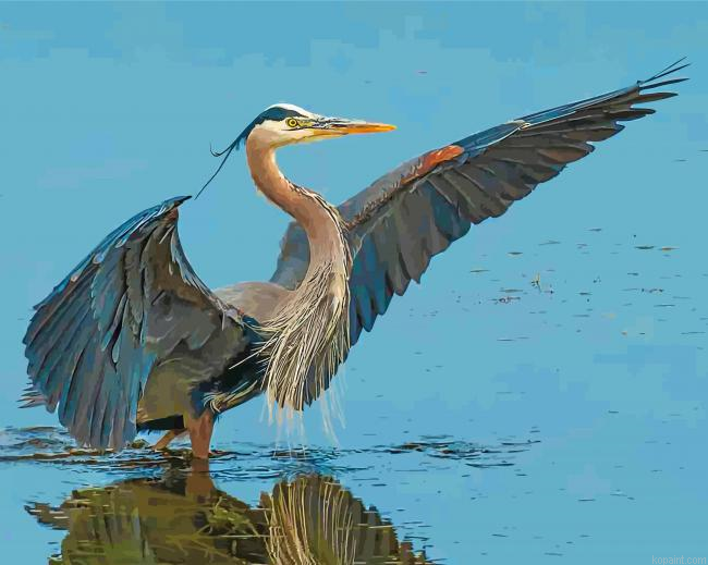 Great Blue Heron Bird Painting By Numberss.png
