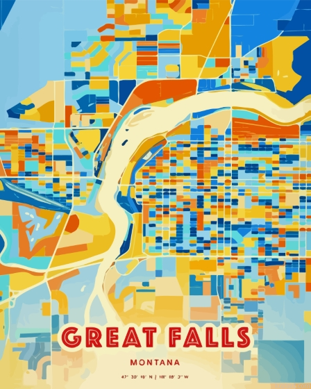 Great Falls Poster Painting By Numberss.png