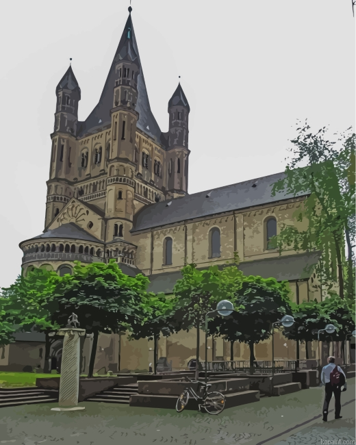 Great Saint Martin Church Cologne Painting By Numberss.png
