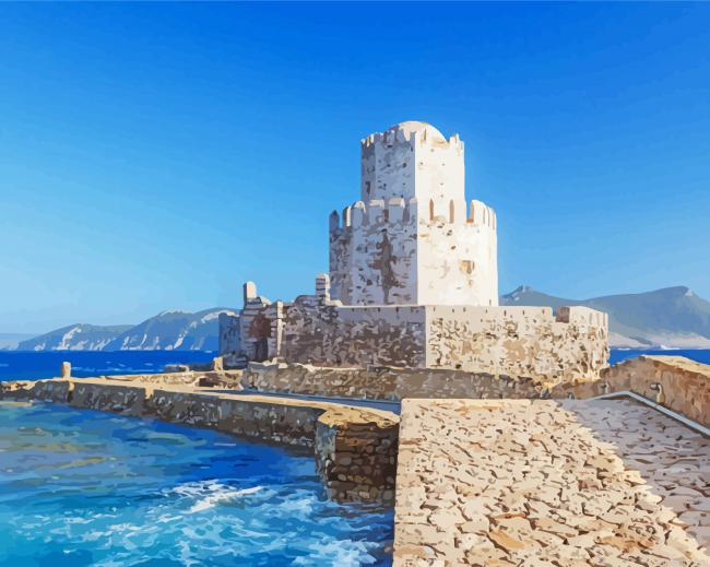Greece Castle Paint By Numbers