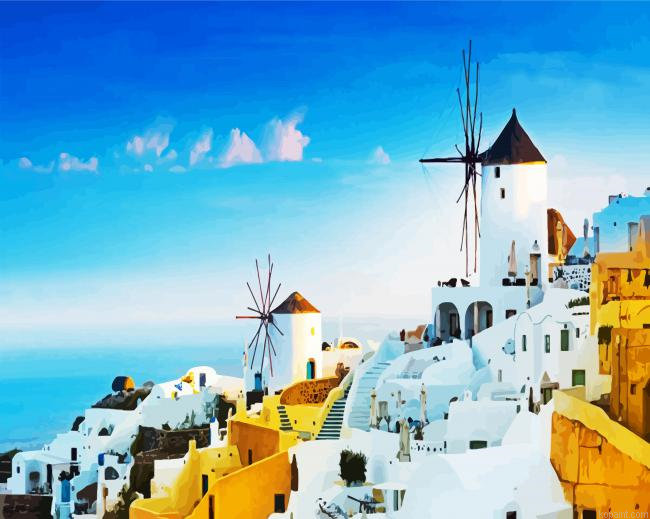Greece Mykonos Island Painting By Numberss.png