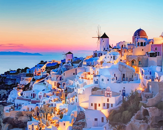 Greece By Night New Painting By Numberss.png
