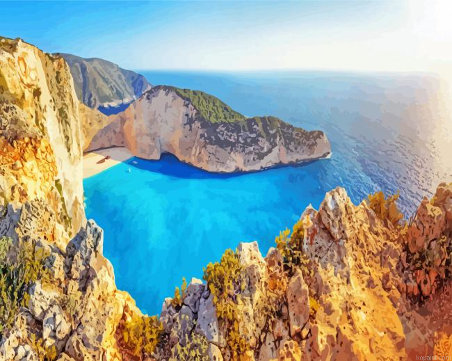 Greek Island Zakynthos Paint By Numbers.png