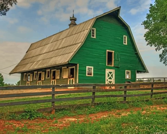 Green Barn New Painting By Numberss.png