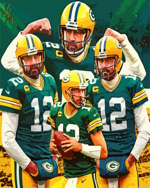 Green Bay Packers Aaron Rodgers Painting By Numberss.png