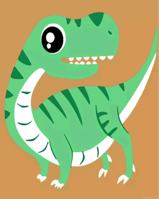 Green Brontosaurus Painting By Numberss.png