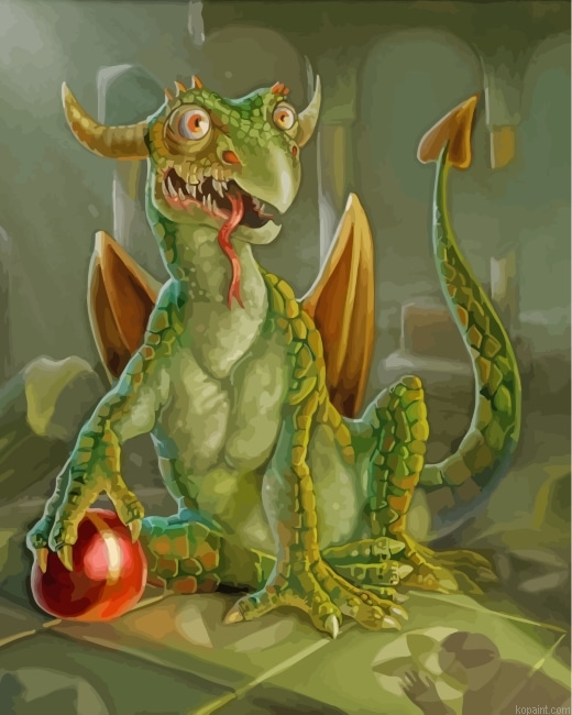 Green Dragon Painting By Numberss.png