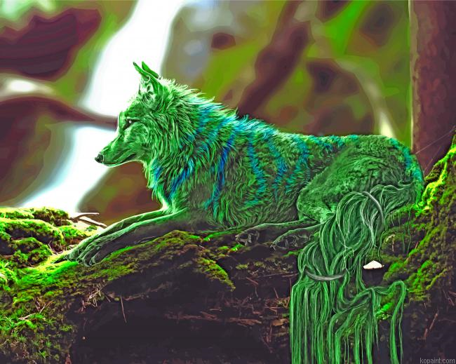 Green Fox Painting By Numberss.png