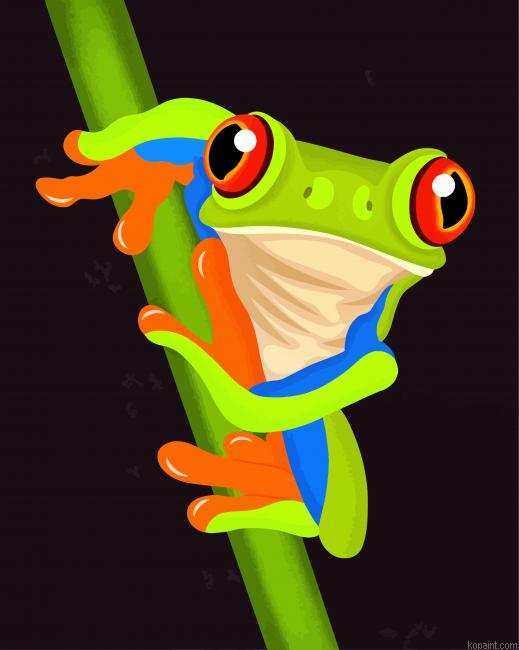 Green Frog Painting By Numberss.png