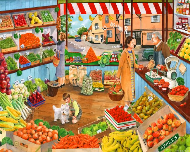 Green Grocery Shop Painting By Numberss.png