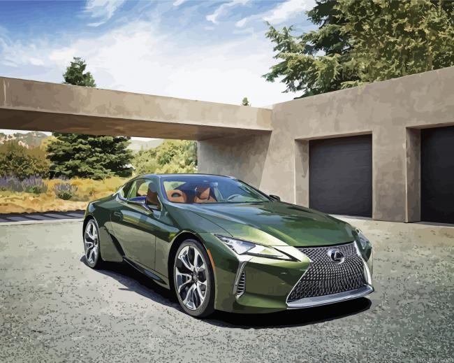 Green Lexus Lc Painting By Numberss.png
