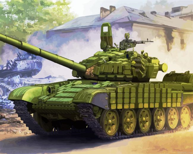 Green Military Tank Paint By Numbers.png