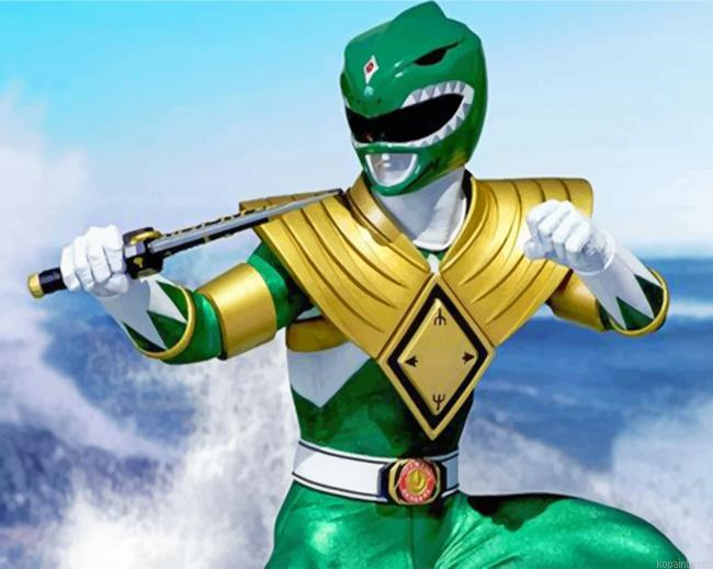 Green Power Ranger Paint By Numbers