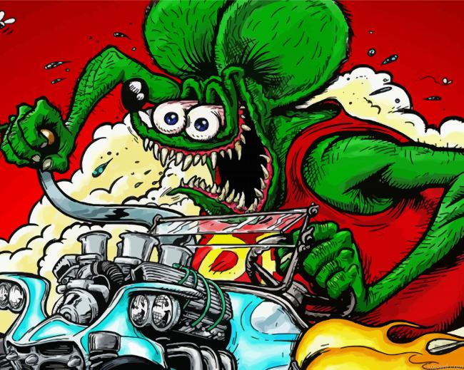 Green Rat Fink Painting By Numberss.png