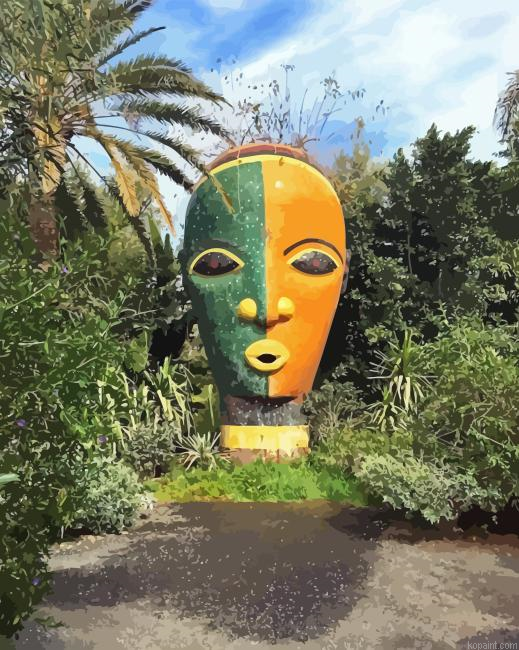 Green And Yellow Statue At Anima Garden Painting By Numberss.png