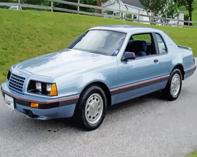 Grey 1986 Ford Tbird Painting By Numberss.png