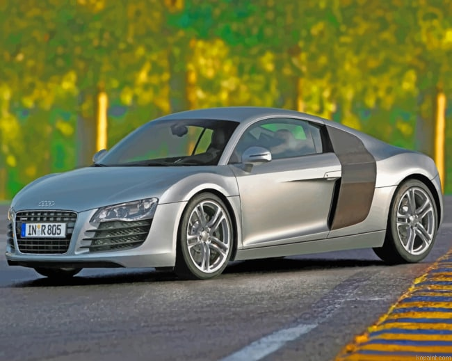 Grey Audi R8 Painting By Numberss.png