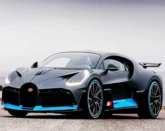 Grey Bugatti Divo Painting By Numberss.png