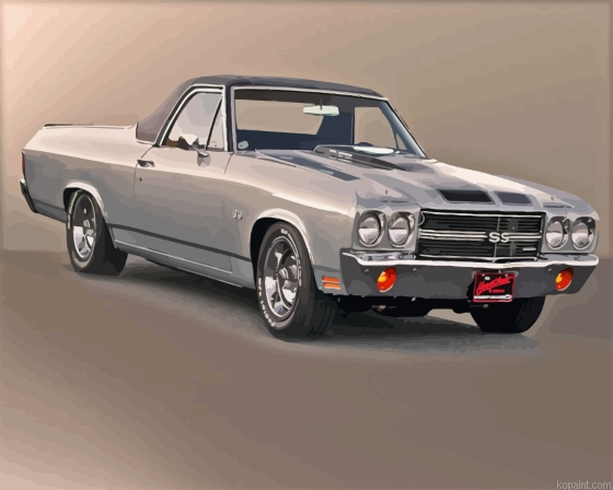 Grey Chevy Ss El Camino Painting By Numberss.png