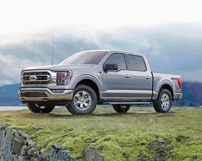 Grey Ford F150 Truck Painting By Numberss.png