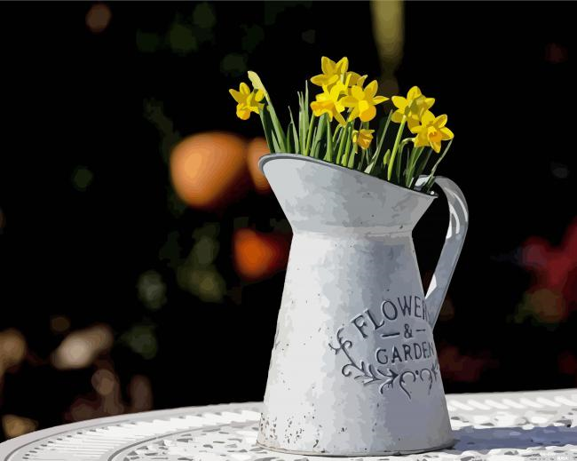 Grey Jug And Wild Daffodils Painting By Numberss.png