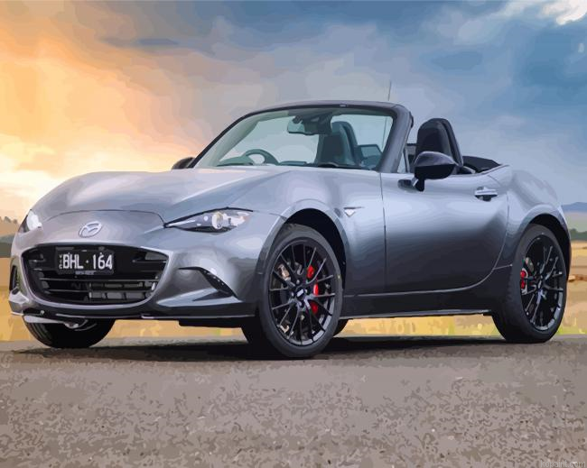 Grey Mazda Mx5 Painting By Numberss.png