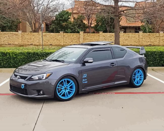 Grey Scion Tc Car Painting By Numberss.png