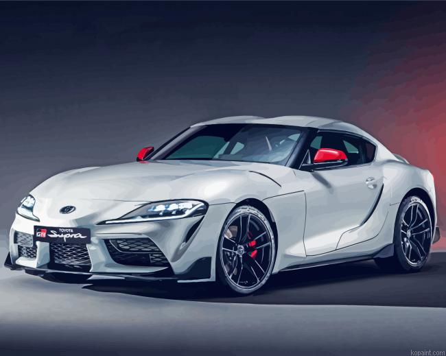 Grey Toyota Gr Supra Painting By Numberss.png