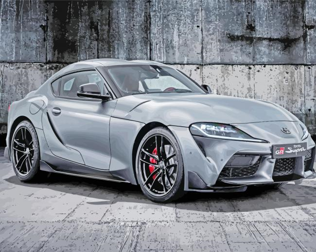 Grey Toyota Supra Painting By Numberss.png