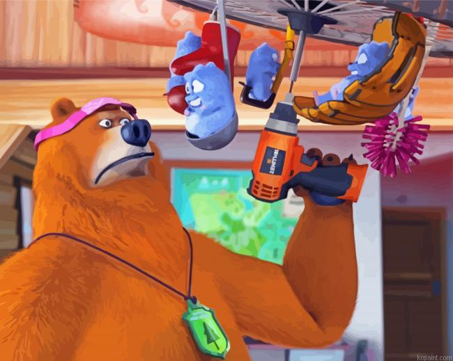 Grizzy And The Lemmings Characters Painting By Numberss.png