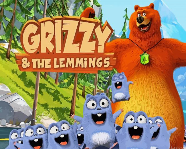 Grizzy And The Lemmings Painting By Numberss.png