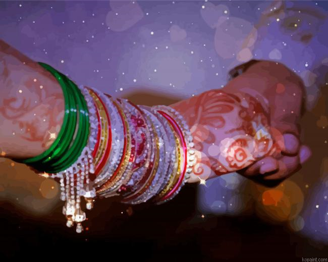 Groom Bride Hands Illustration Painting By Numberss.png