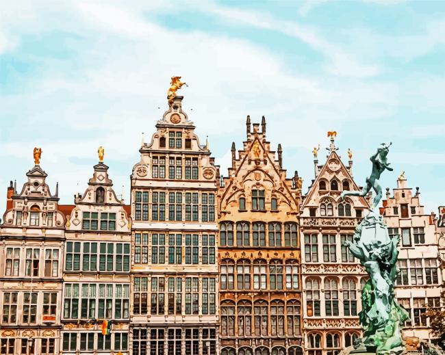Guild Houses Antwerp Belgium Painting By Numberss.png