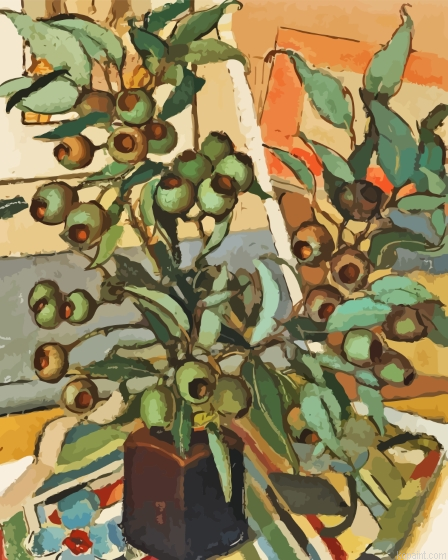 Gum Nuts Plant Painting By Numberss.png