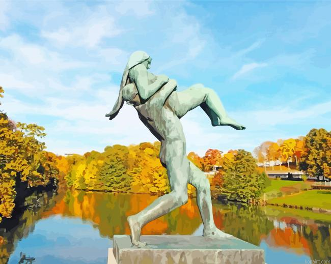 Gustav Vigeland Park Sculpture Painting By Numberss.png