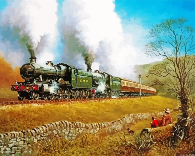 Gwr Train Art Painting By Numberss.png
