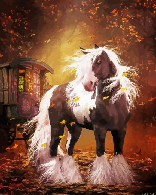 Gypsy Vanner In Autumn Painting By Numberss.png