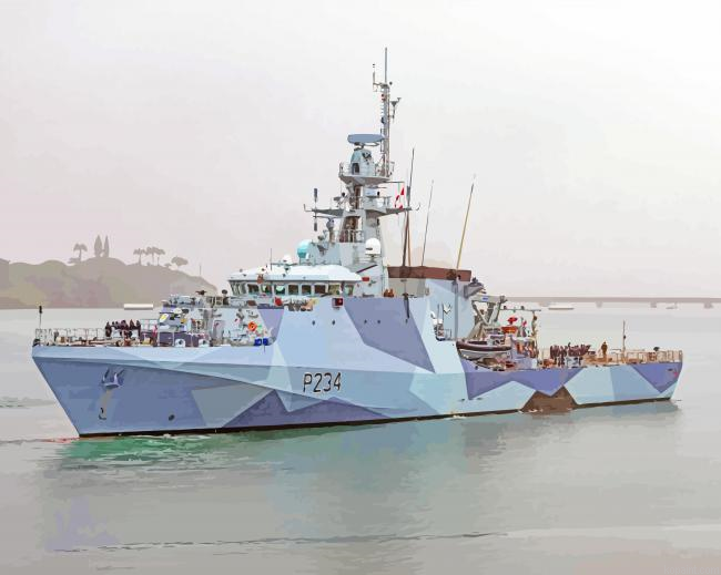 Hms Spey British Navy Ship Painting By Numberss.png